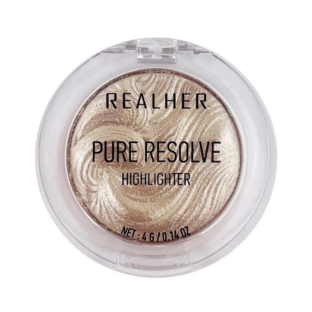 RealHer Highlighter ~Pure Resolve Champagne ~ all skin tones New 4g/ 0.14 oz